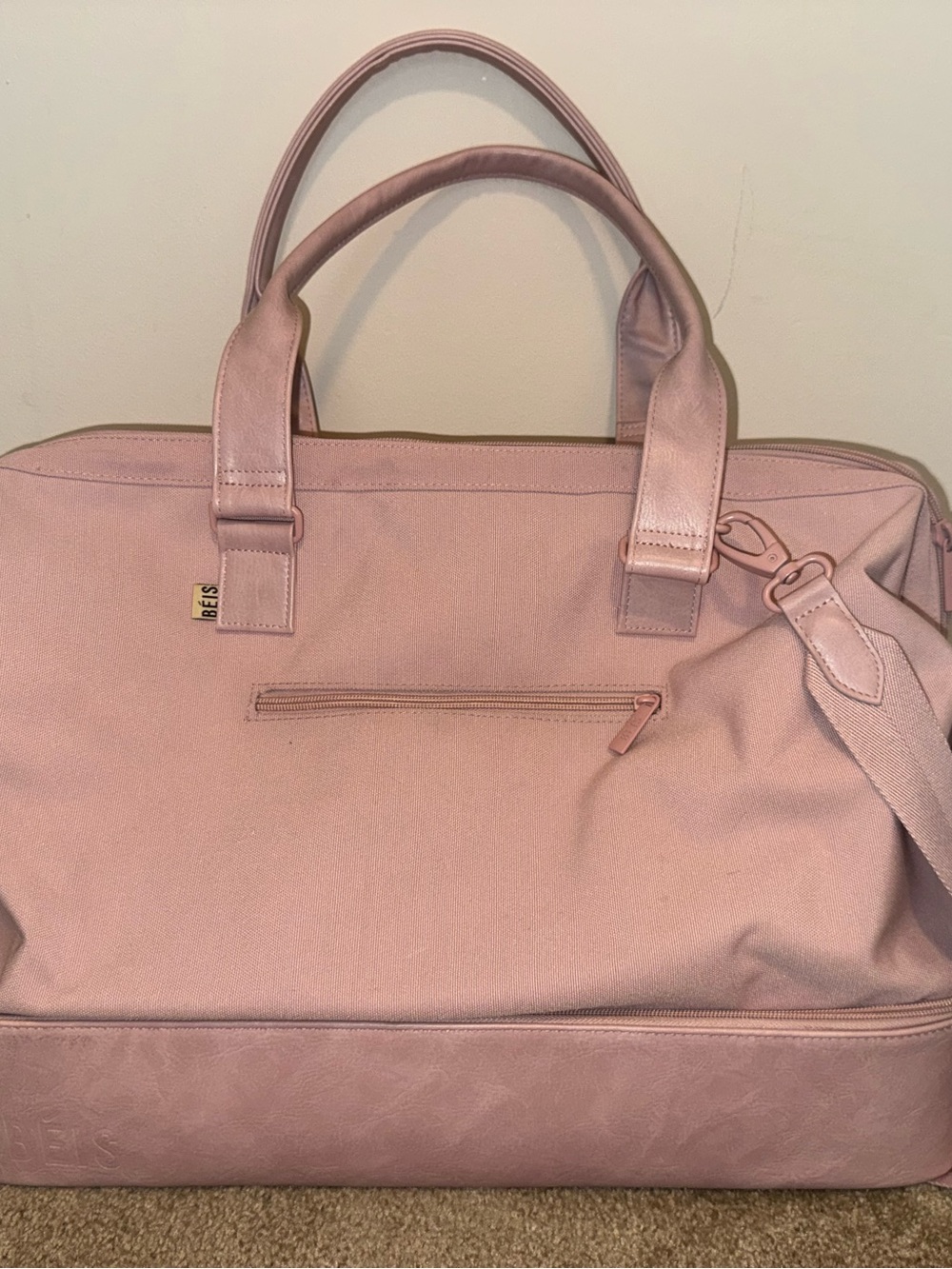 BEIS Atlas Pink Weekender Bag
